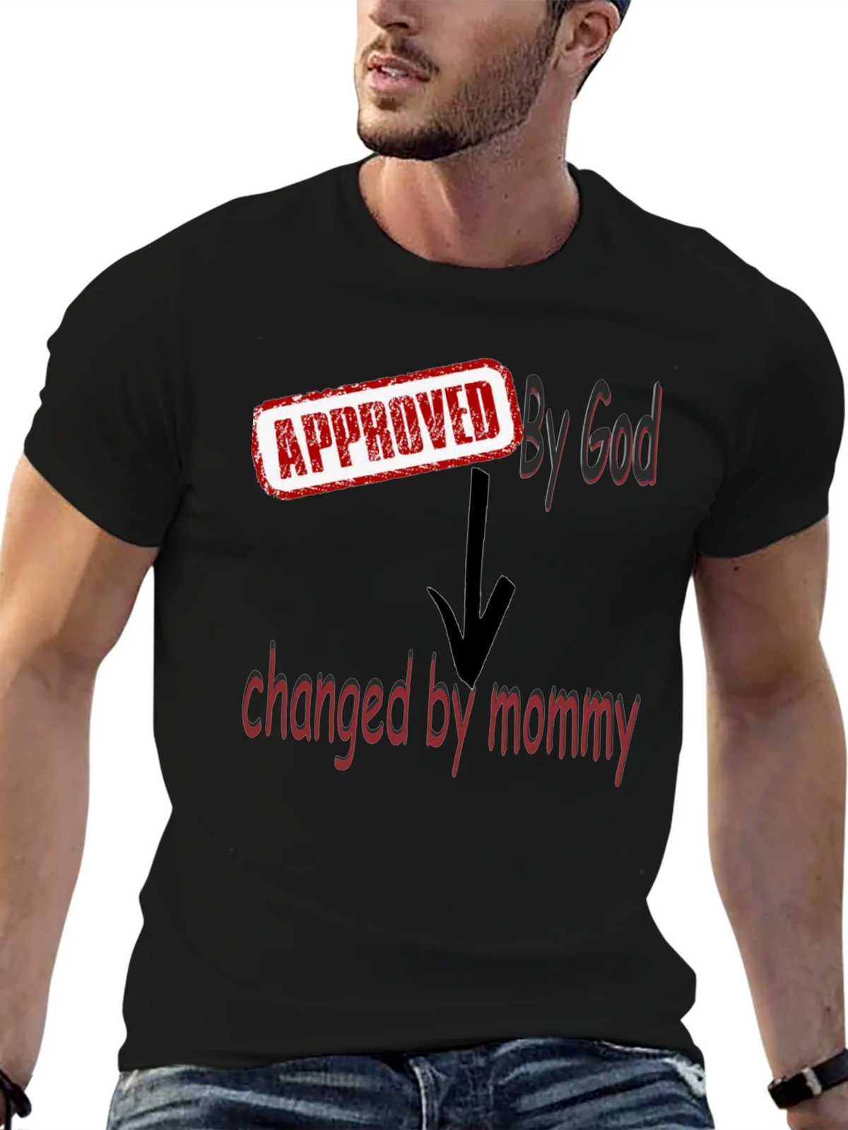 Approved By God Changed By Mommy - Black T-Shirt product image 9