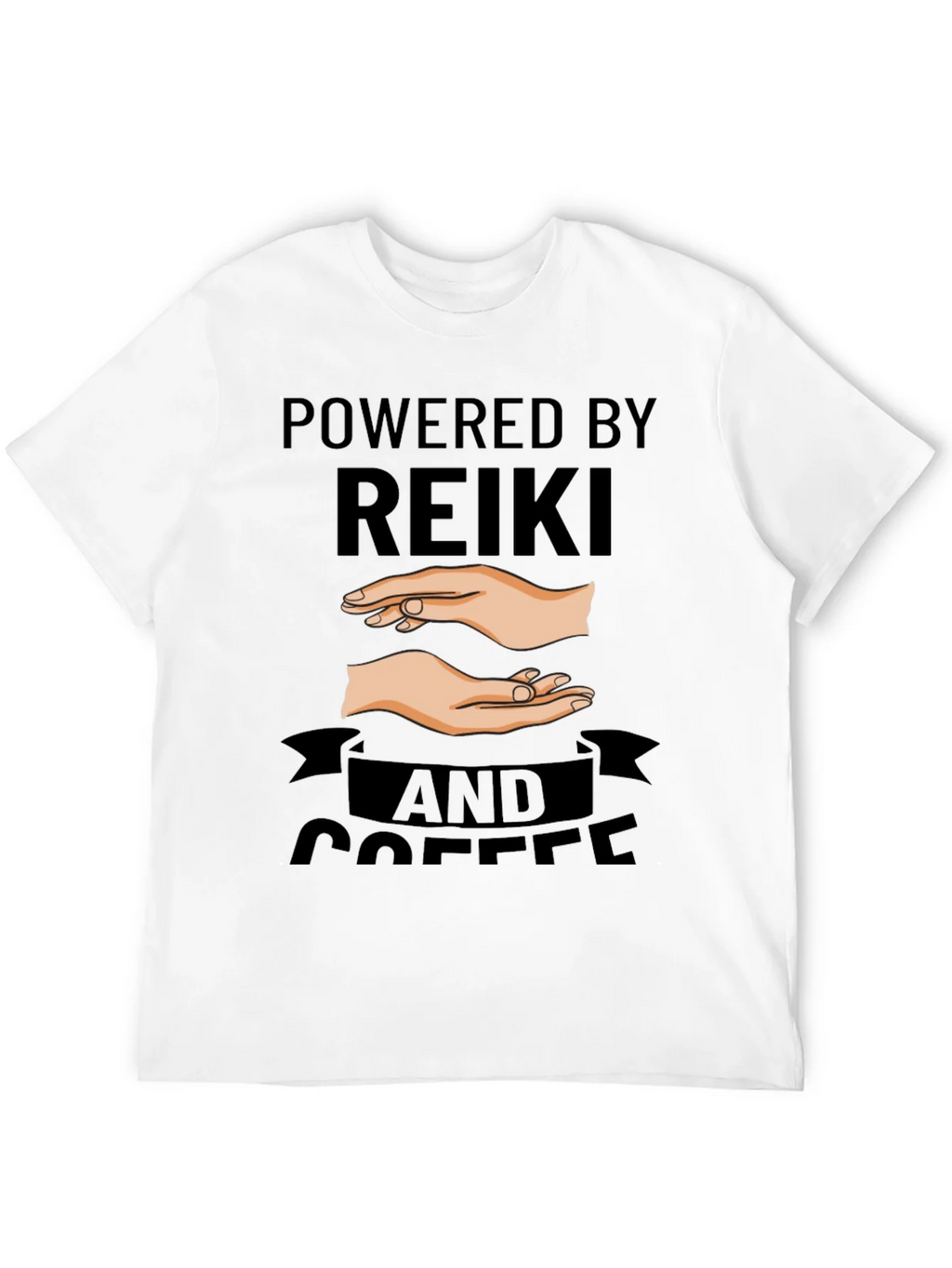Powered by Reiki and Coffee Black T-Shirt product image 11