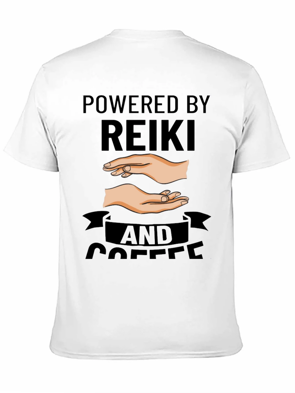 Powered by Reiki and Coffee Black T-Shirt product image 10