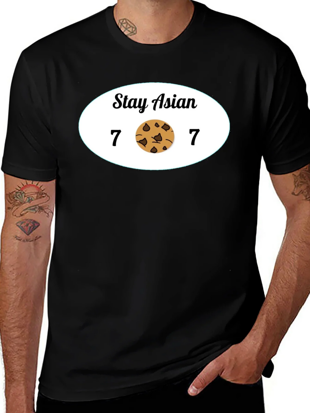 Stay Asian 7 Cookie 7 Funny Graphic Tee product image 1