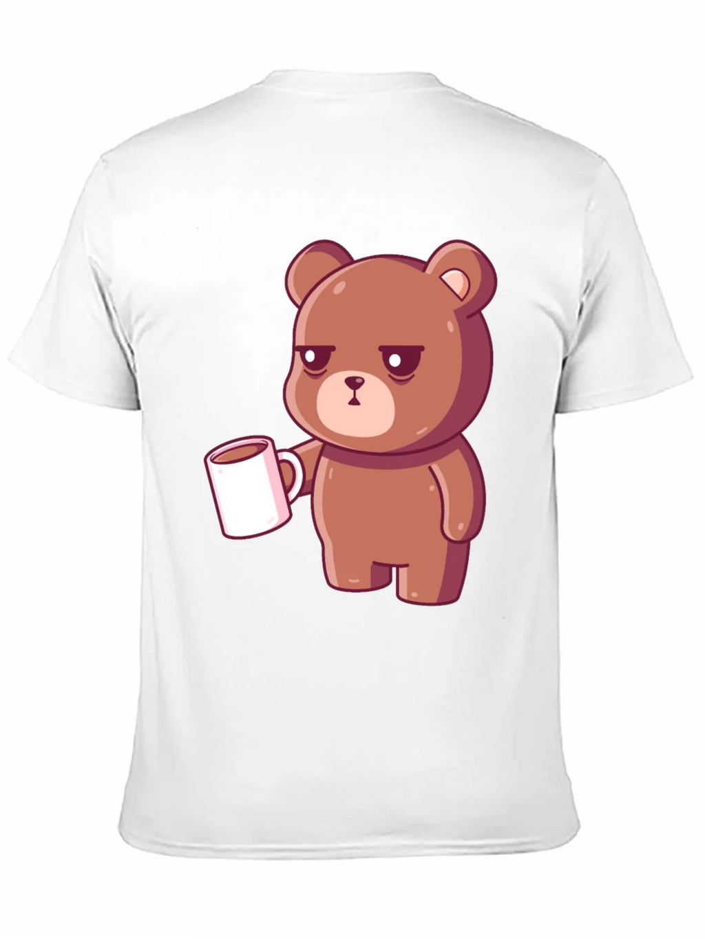 Sleepy Bear Coffee T-Shirt - Black Casual Tee
