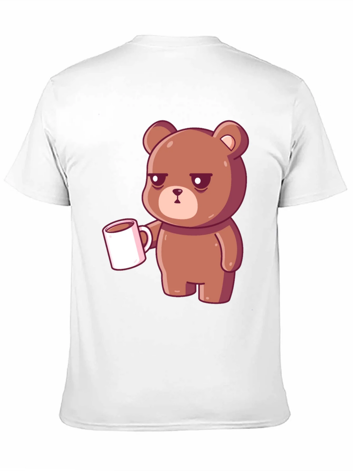 Sleepy Bear Coffee T-Shirt - Black Casual Tee