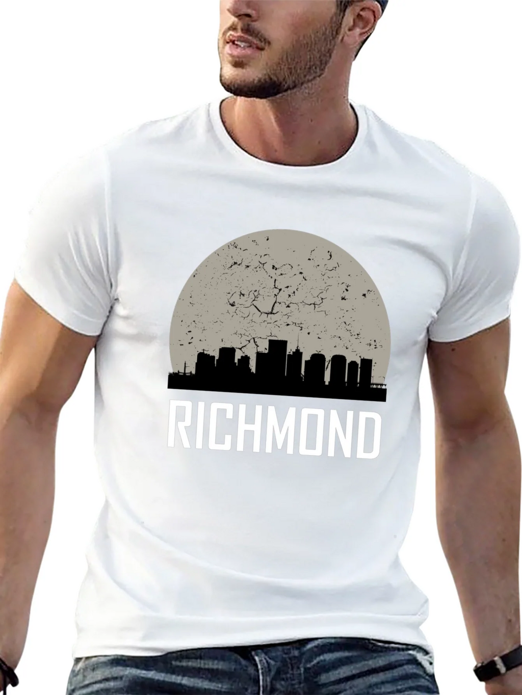 Richmond Skyline Graphic Print Crew Neck T-Shirt product image 4