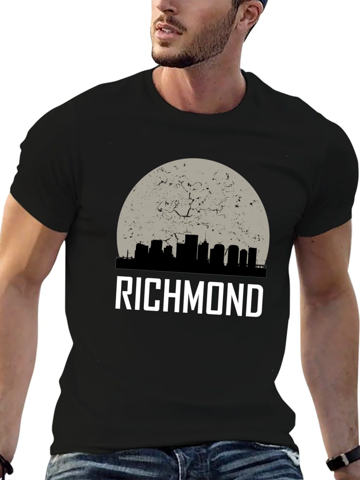 Richmond Skyline Graphic Print Crew Neck T-Shirt product image 9