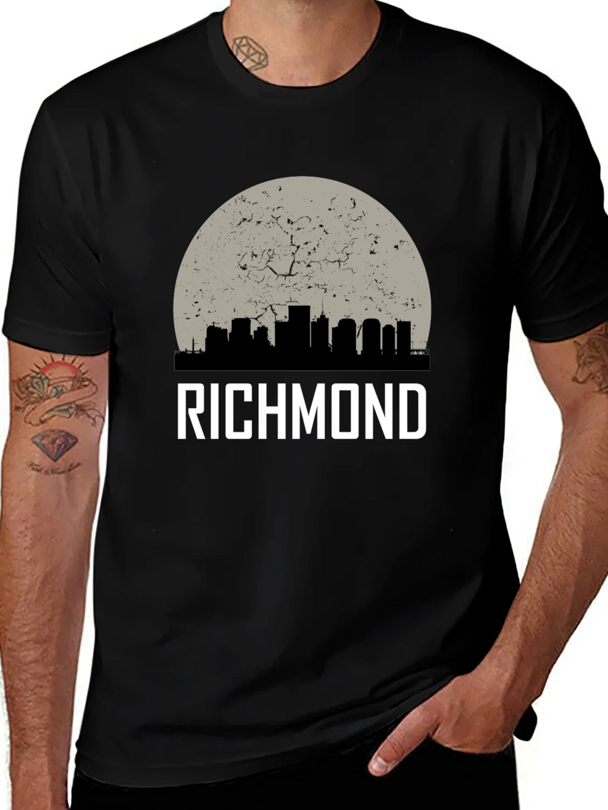 Richmond Skyline Graphic Print Crew Neck T-Shirt product image 1