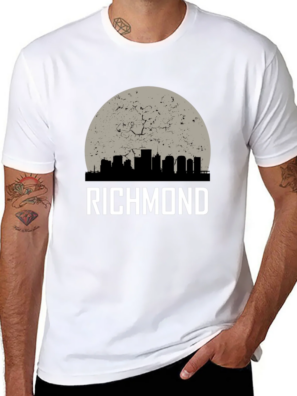 Richmond Skyline Graphic Print Crew Neck T-Shirt product image 10