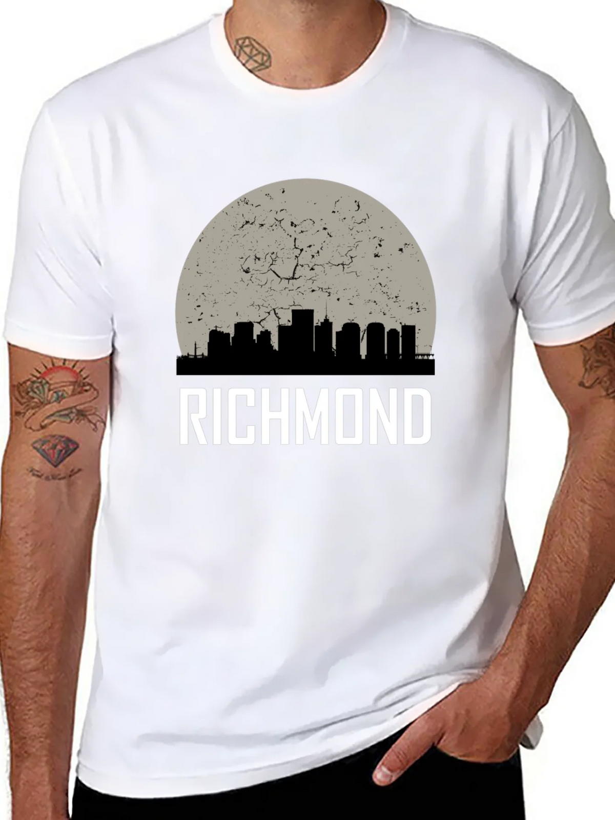 Richmond Skyline Graphic Print Crew Neck T-Shirt product image 10