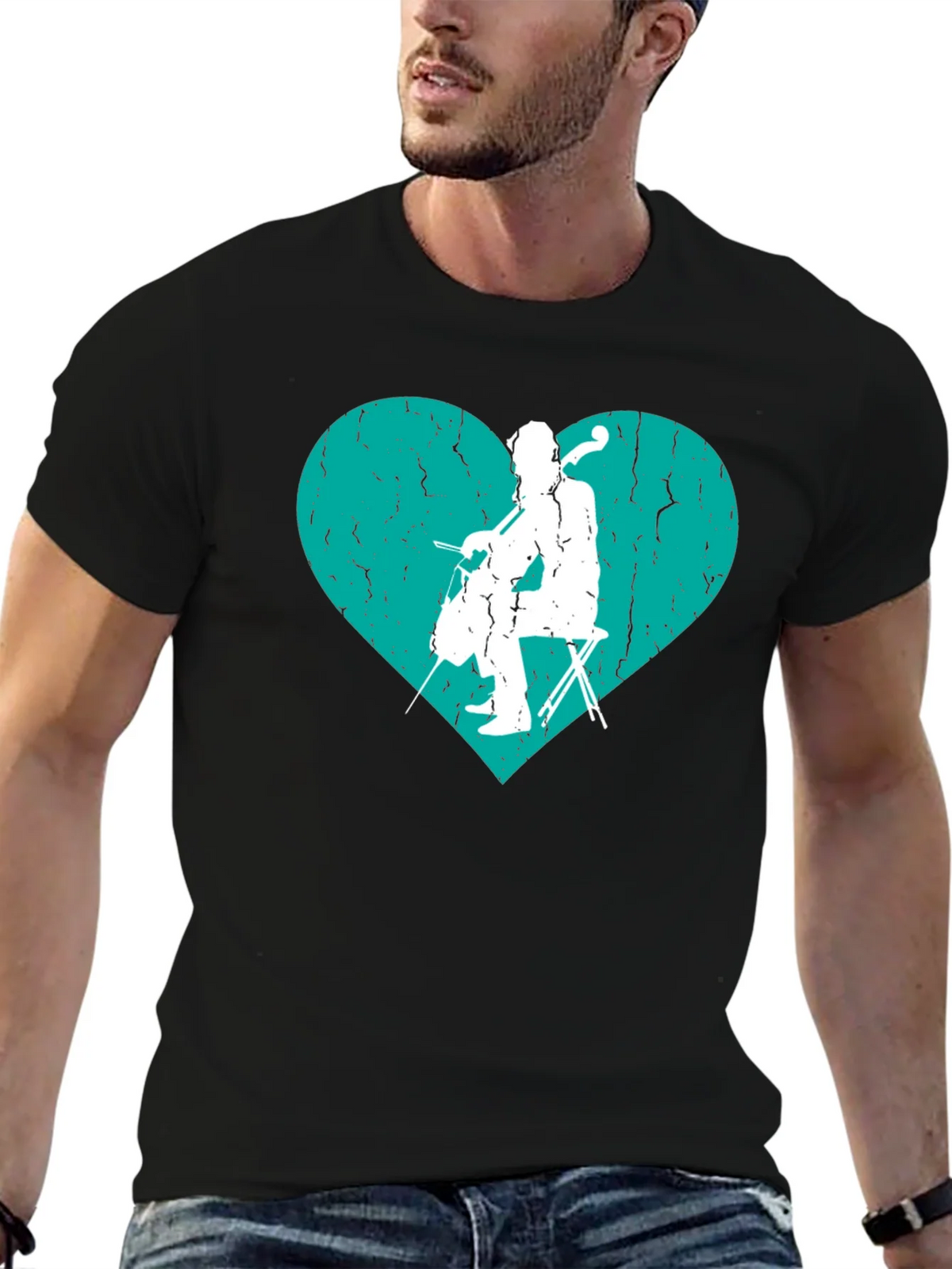 Cello Heart Graphic Tee - Musicians T-Shirt product image 6