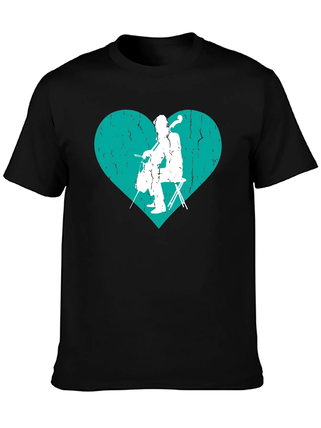 Cello Heart Graphic Tee - Musicians T-Shirt product image 3