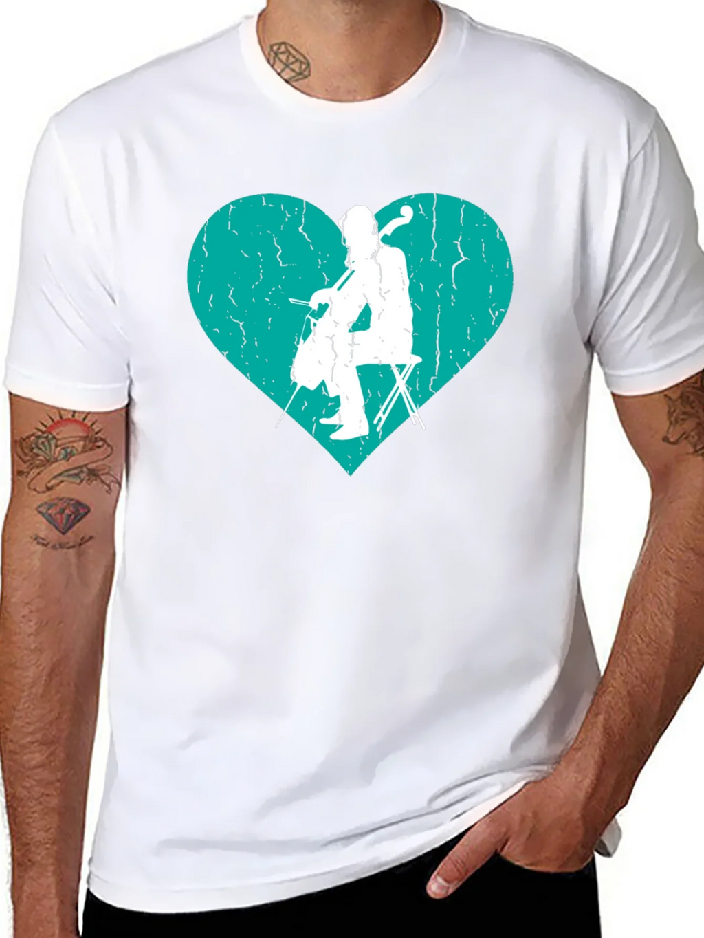 Cello Heart Graphic Tee - Musicians T-Shirt product image 7