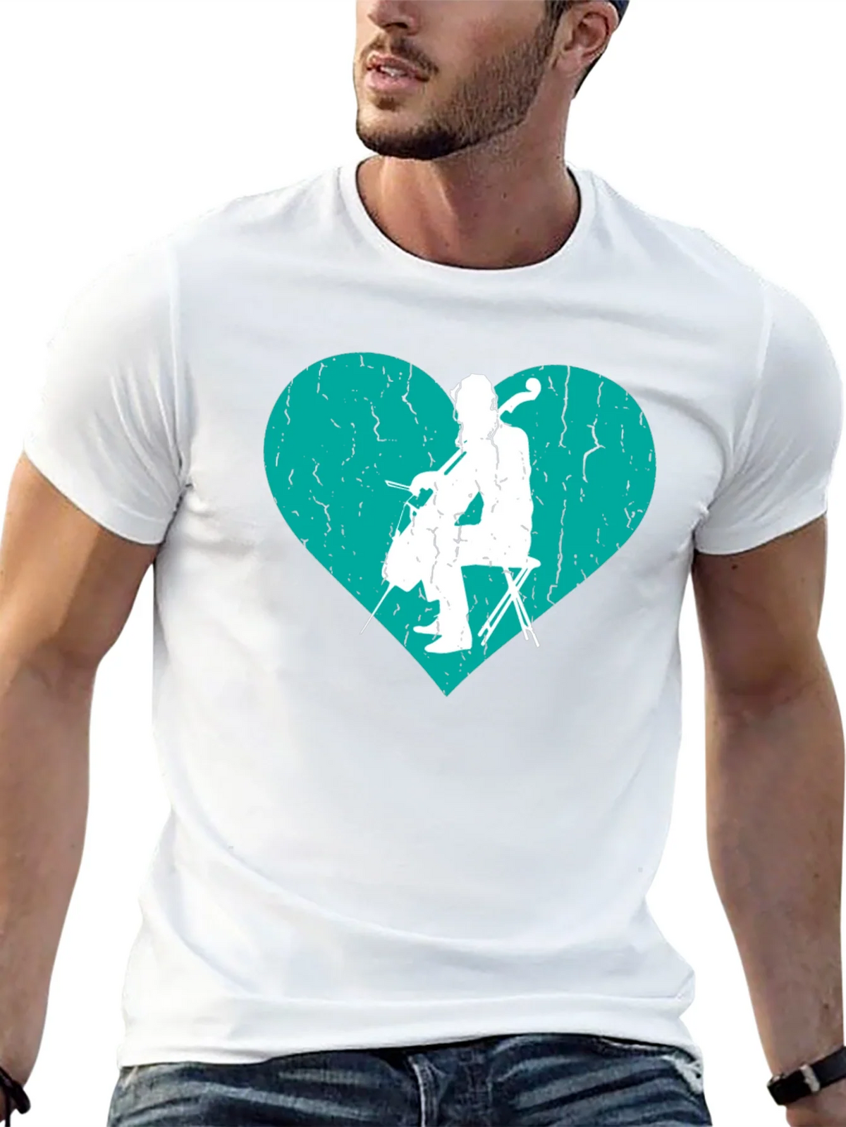 Cello Heart Graphic Tee - Musicians T-Shirt product image 12