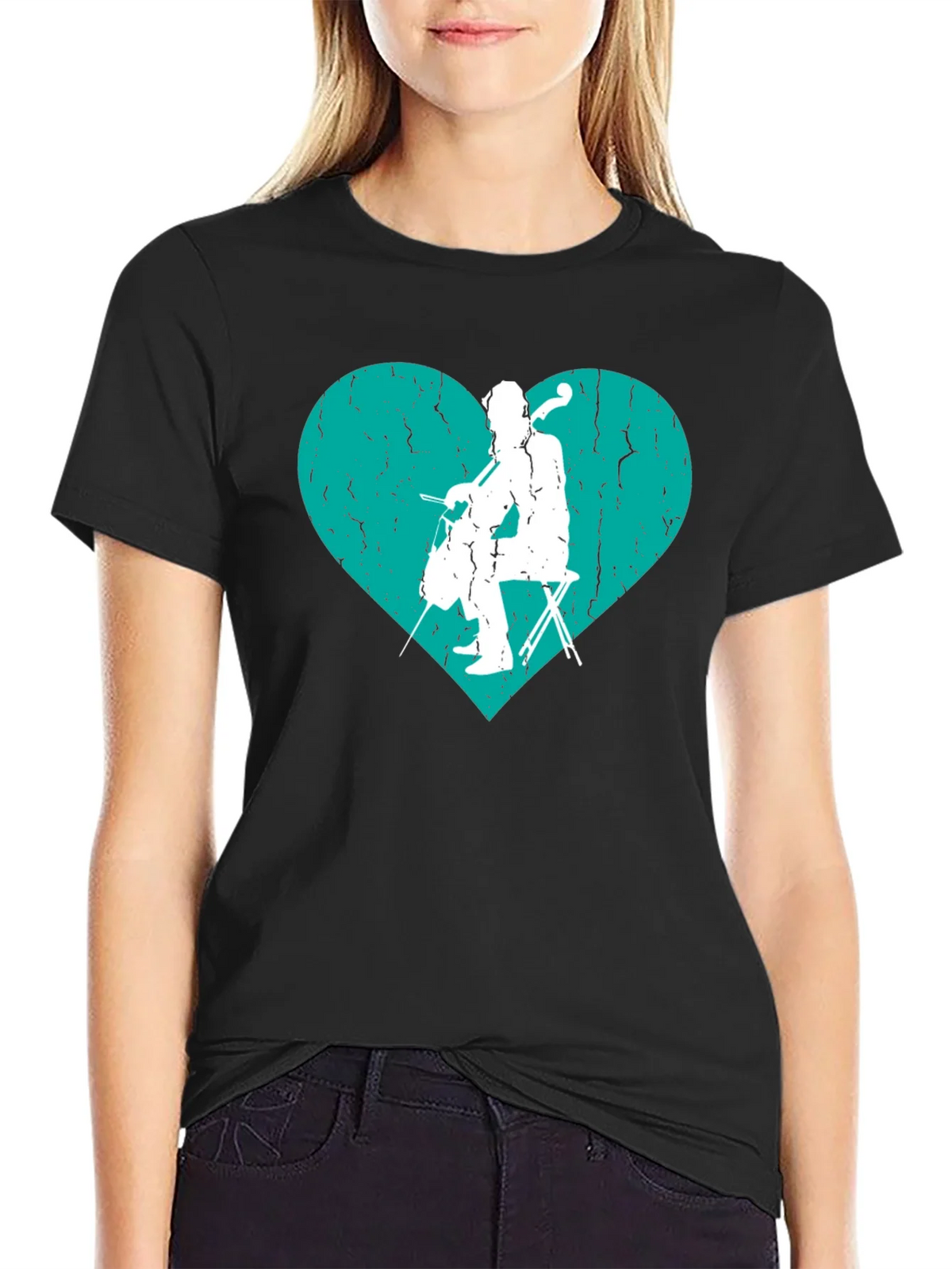 Cello Heart Graphic Tee - Musicians T-Shirt product image 2