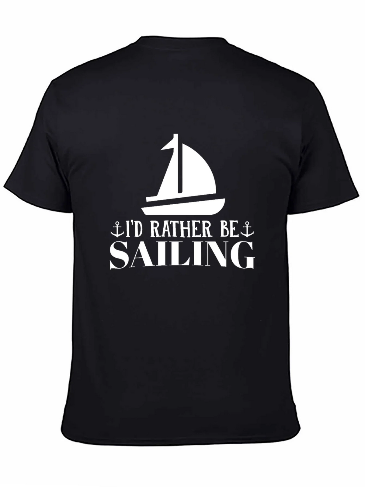 Sailing Graphic T-Shirt - Black Cotton Tee product image 7