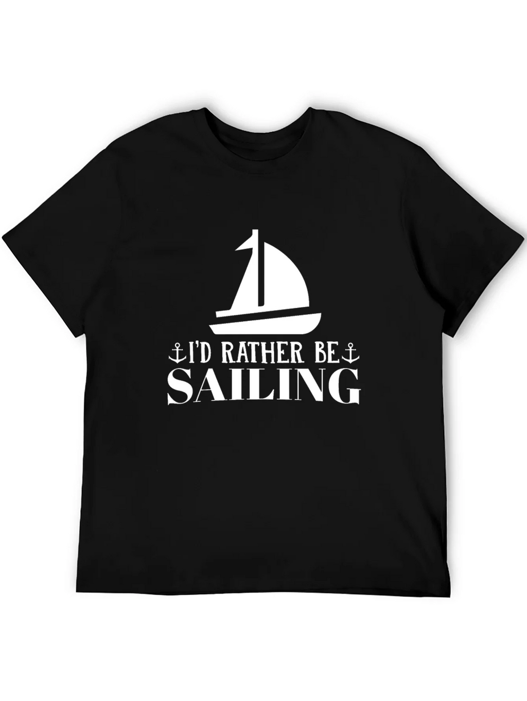 Sailing Graphic T-Shirt - Black Cotton Tee product image 8