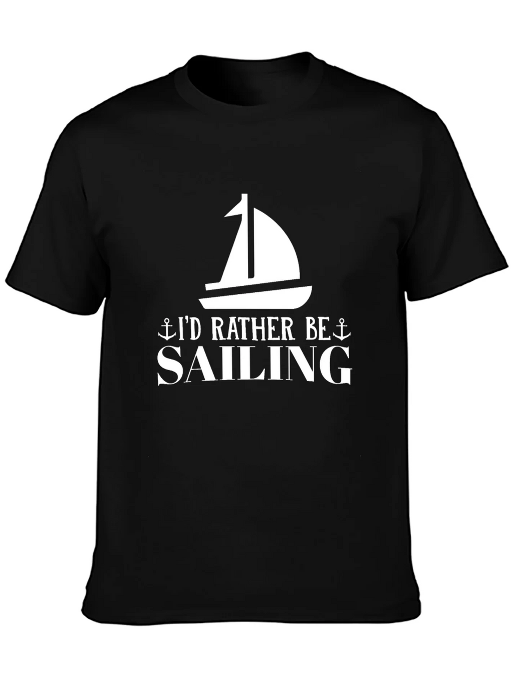 Sailing Graphic T-Shirt - Black Cotton Tee product image 6