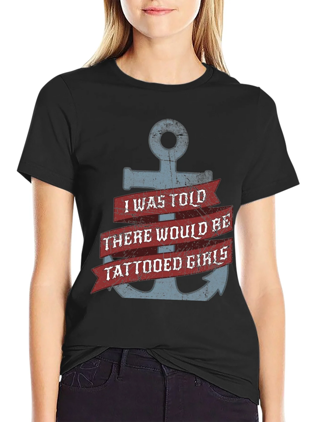 Tattooed Girls Anchor T-Shirt - Funny Graphic Tee product image 5