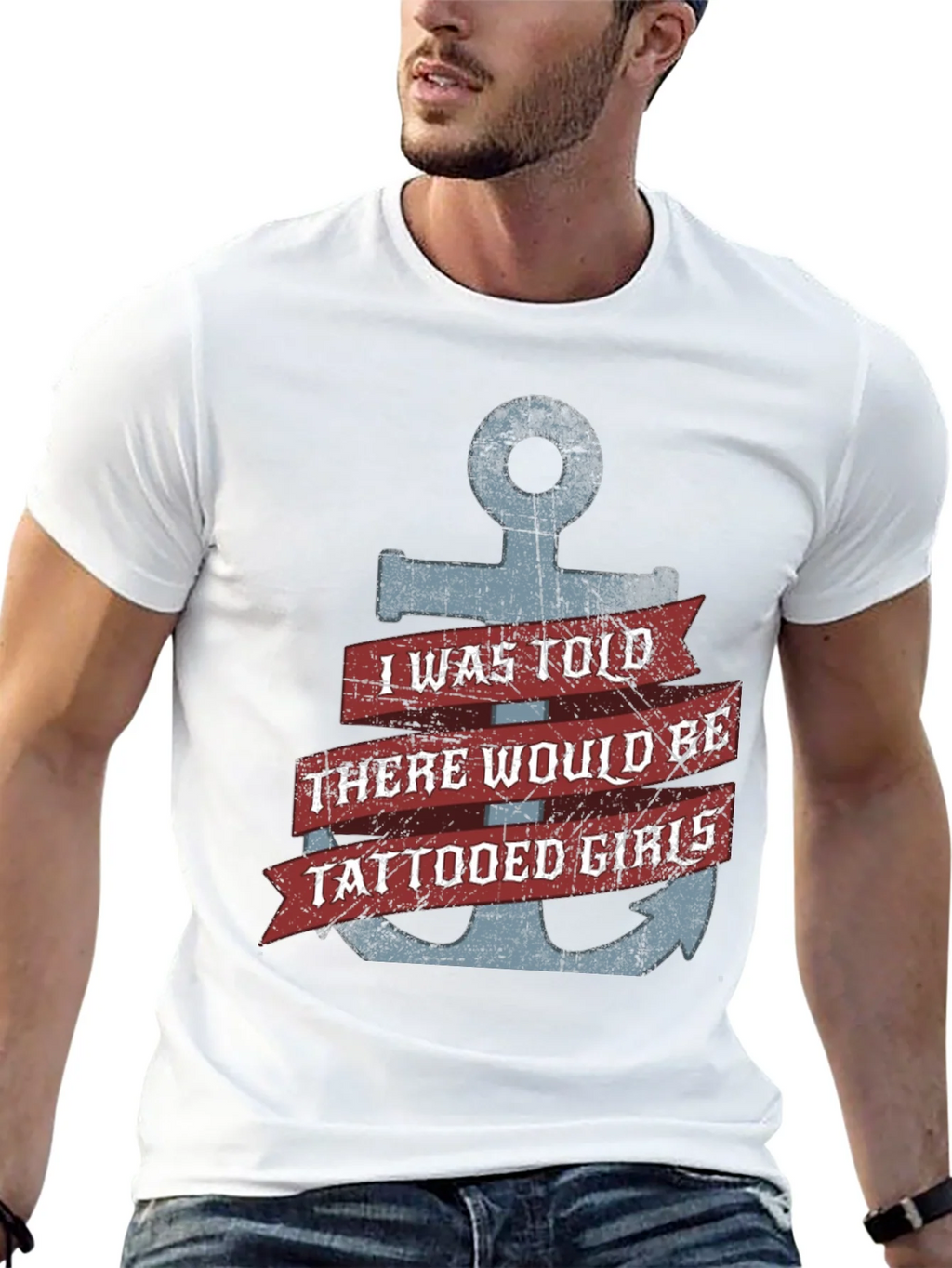 Tattooed Girls Anchor T-Shirt - Funny Graphic Tee product image 4