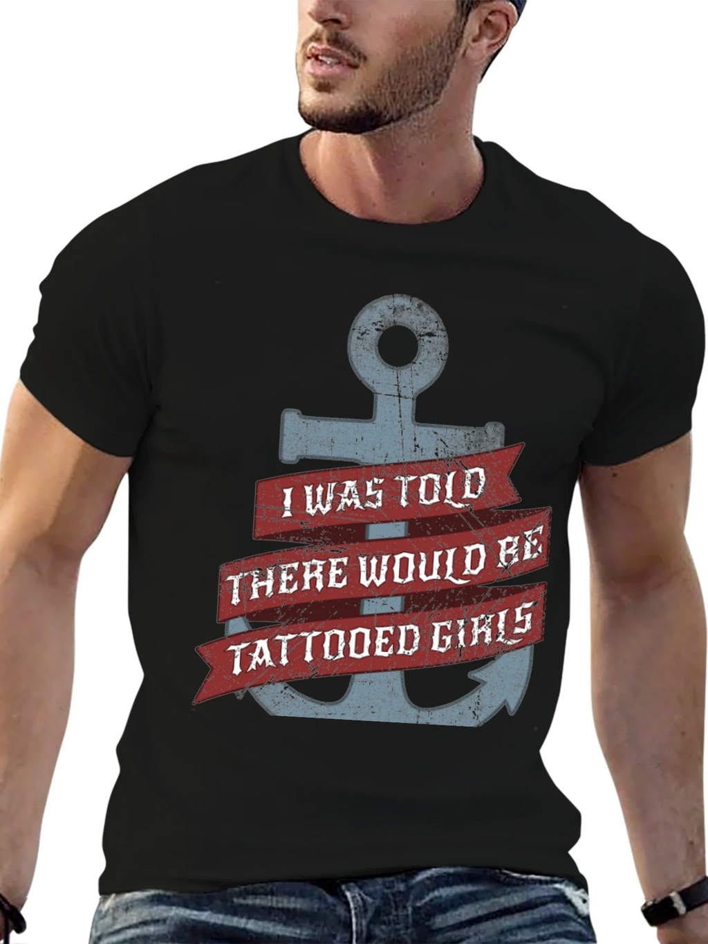 Tattooed Girls Anchor T-Shirt - Funny Graphic Tee product image 9