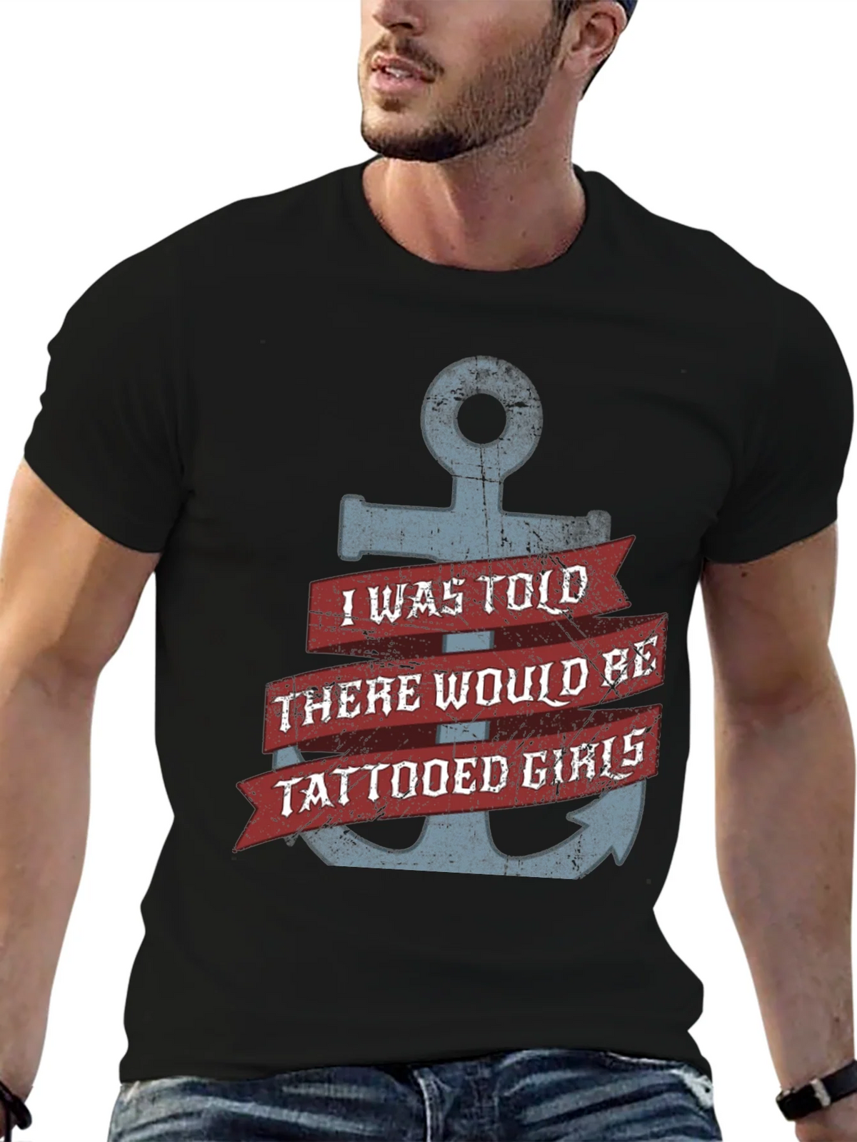 Tattooed Girls Anchor T-Shirt - Funny Graphic Tee product image 9