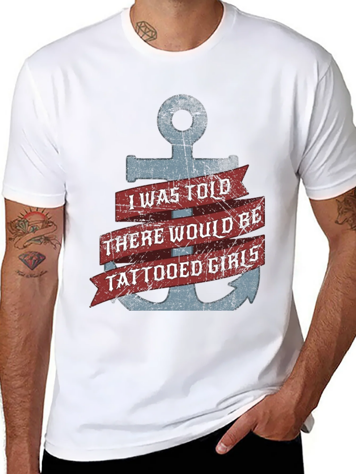 Tattooed Girls Anchor T-Shirt - Funny Graphic Tee product image 10
