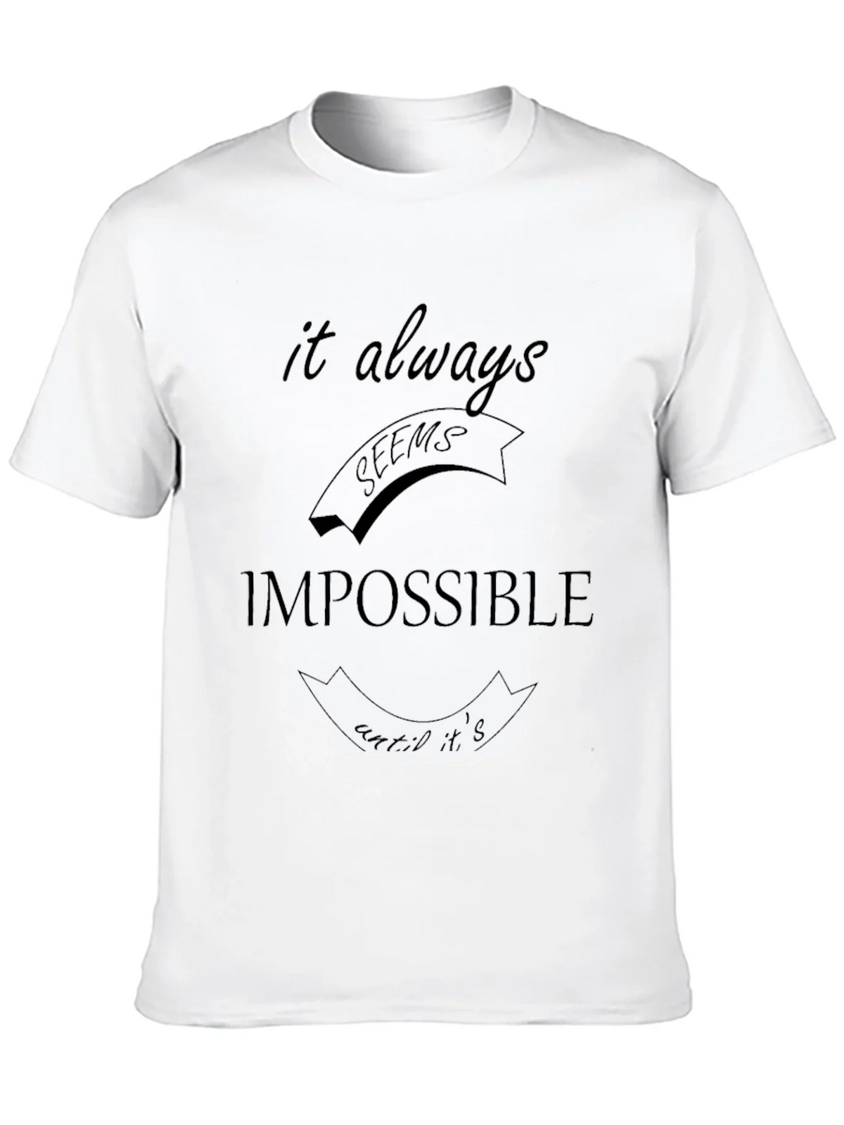 Impossible Slogan Black T-Shirt product image 9