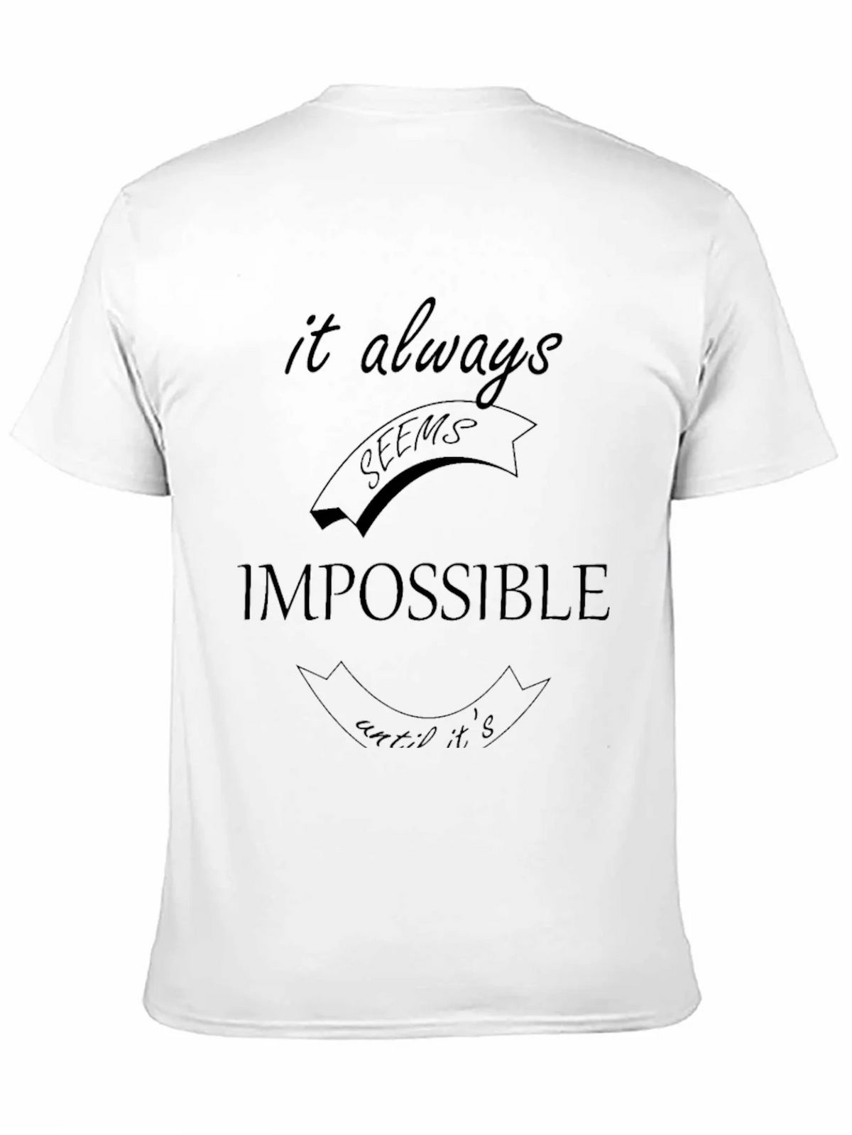 Impossible Slogan Black T-Shirt product image 10