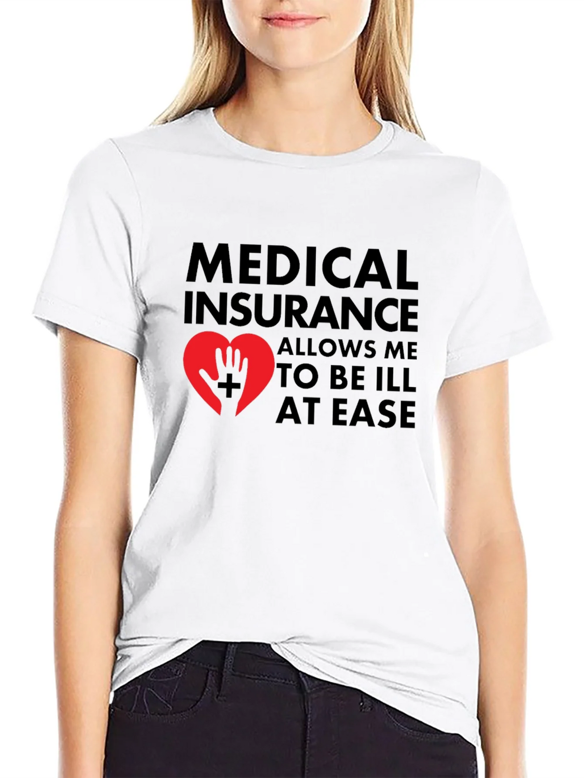Medical Insurance Graphic T-Shirt - Black product image 8