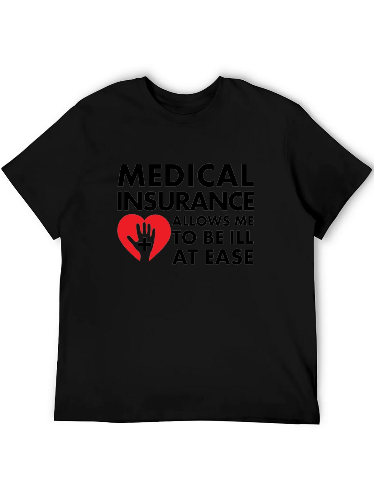 Medical Insurance Graphic T-Shirt - Black product image 5