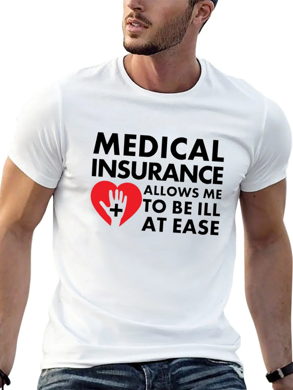 Medical Insurance Graphic T-Shirt - Black product image 12