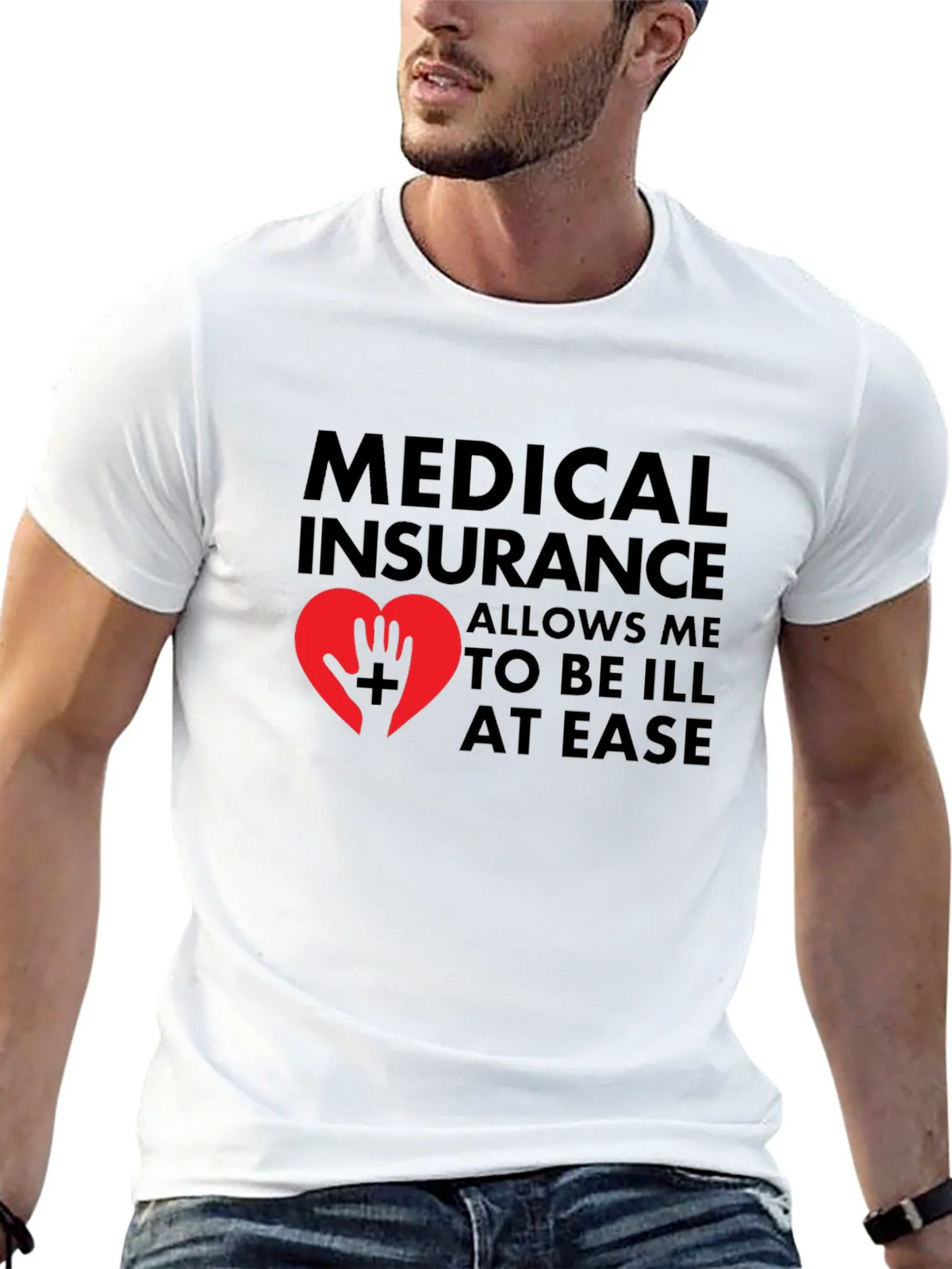 Medical Insurance Graphic T-Shirt - Black product image 12