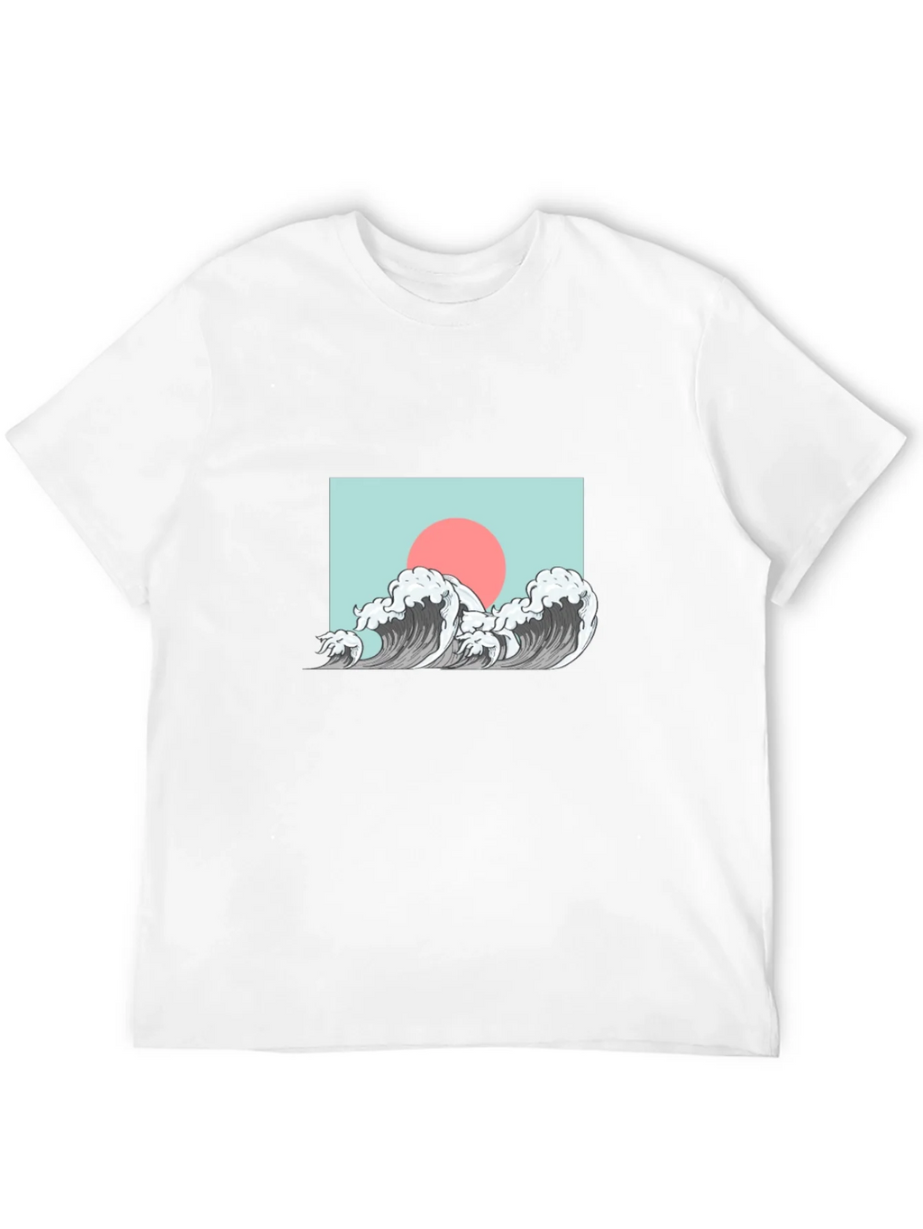 Wave Design Graphic Tee - Black product image 3