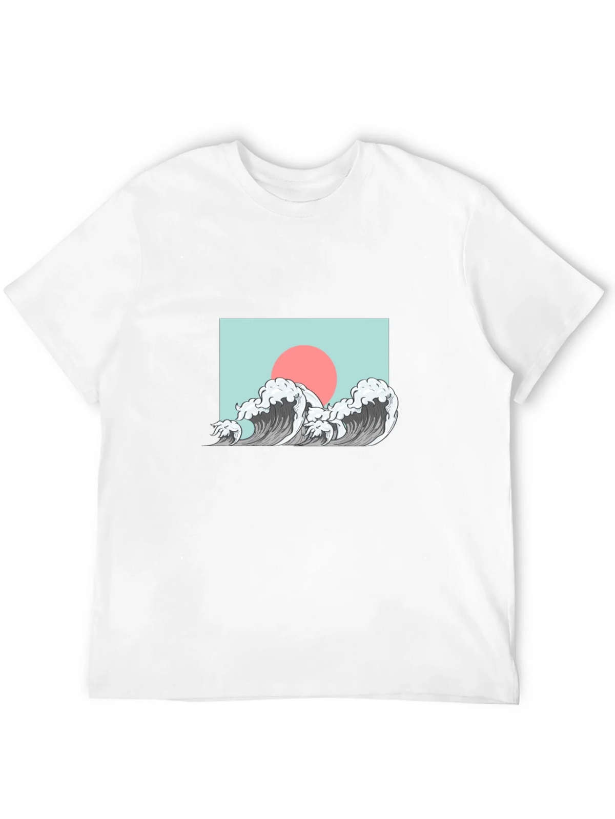 Wave Design Graphic Tee - Black product image 3