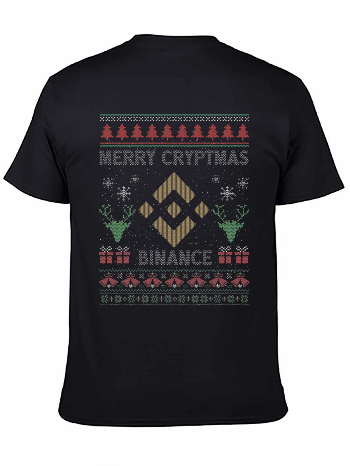 Merry Cryptmas Binance Ugly Christmas Sweater T-shirt product image 4