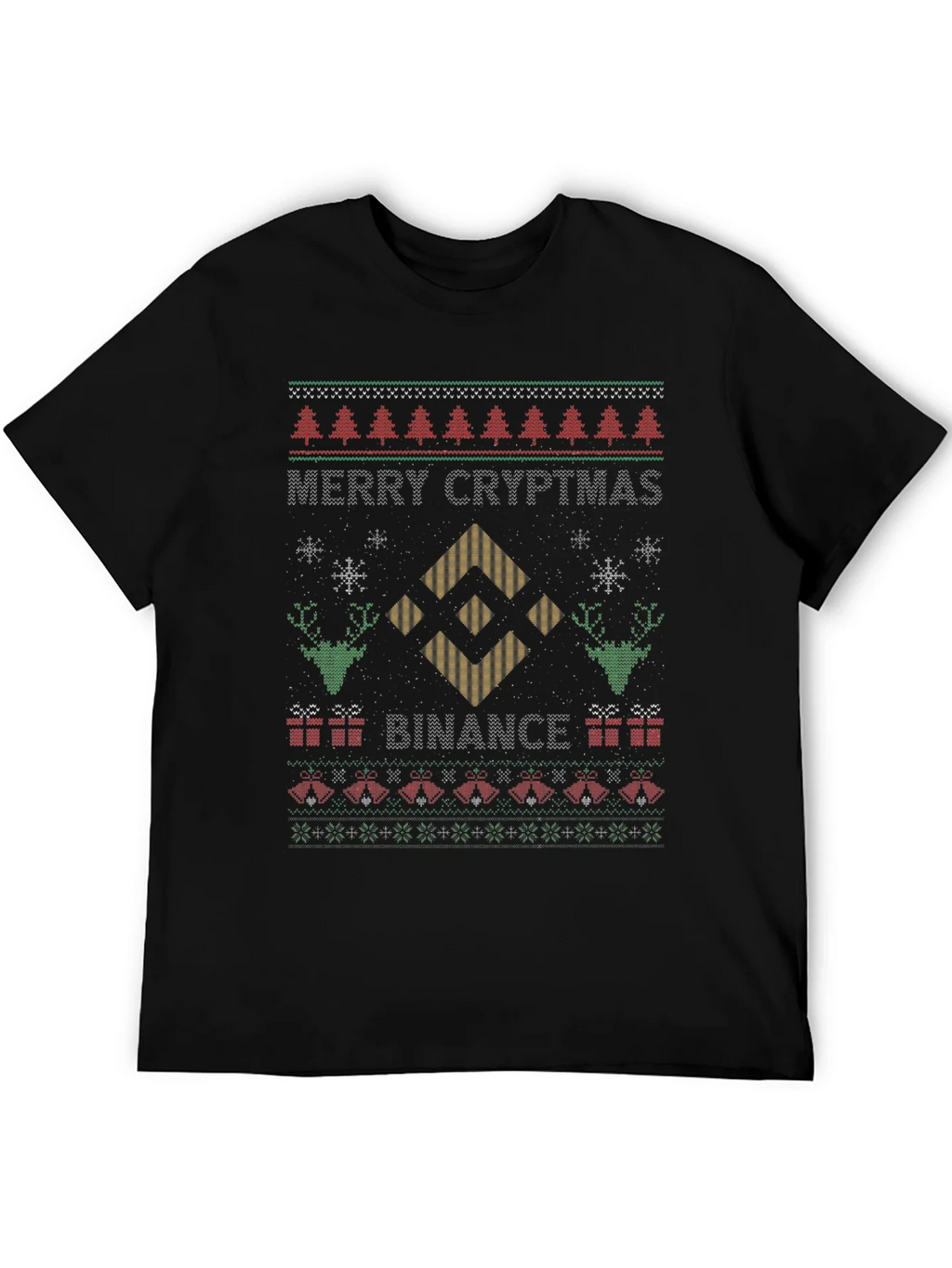 Merry Cryptmas Binance Ugly Christmas Sweater T-shirt product image 5