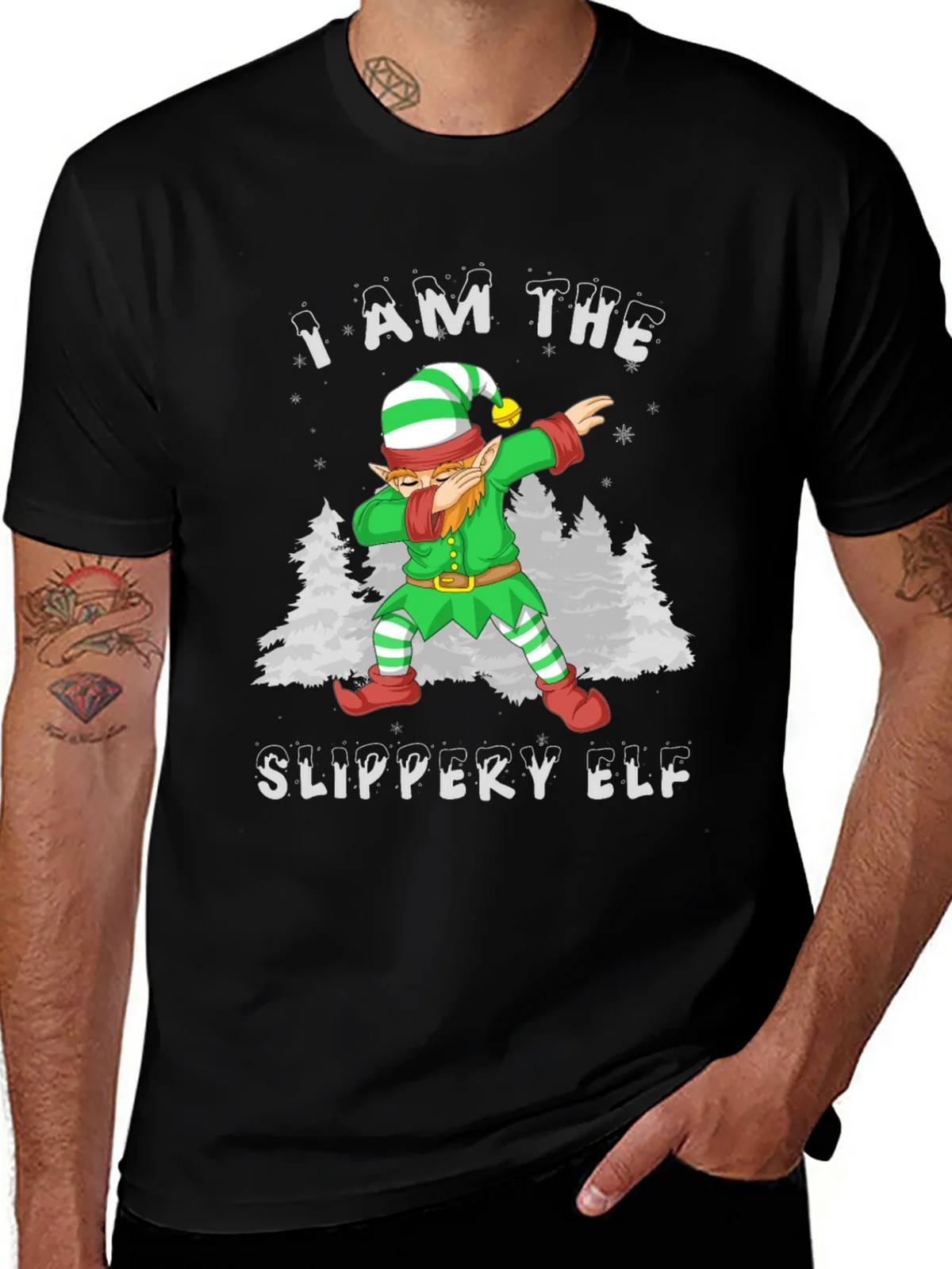 Slippery Elf Christmas Dabbing T-Shirt product image 1