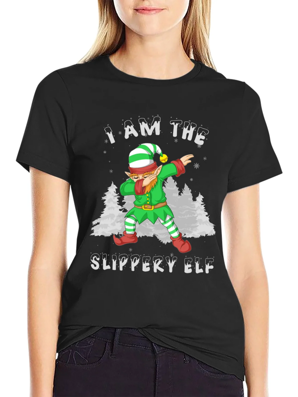 Slippery Elf Christmas Dabbing T-Shirt product image 2
