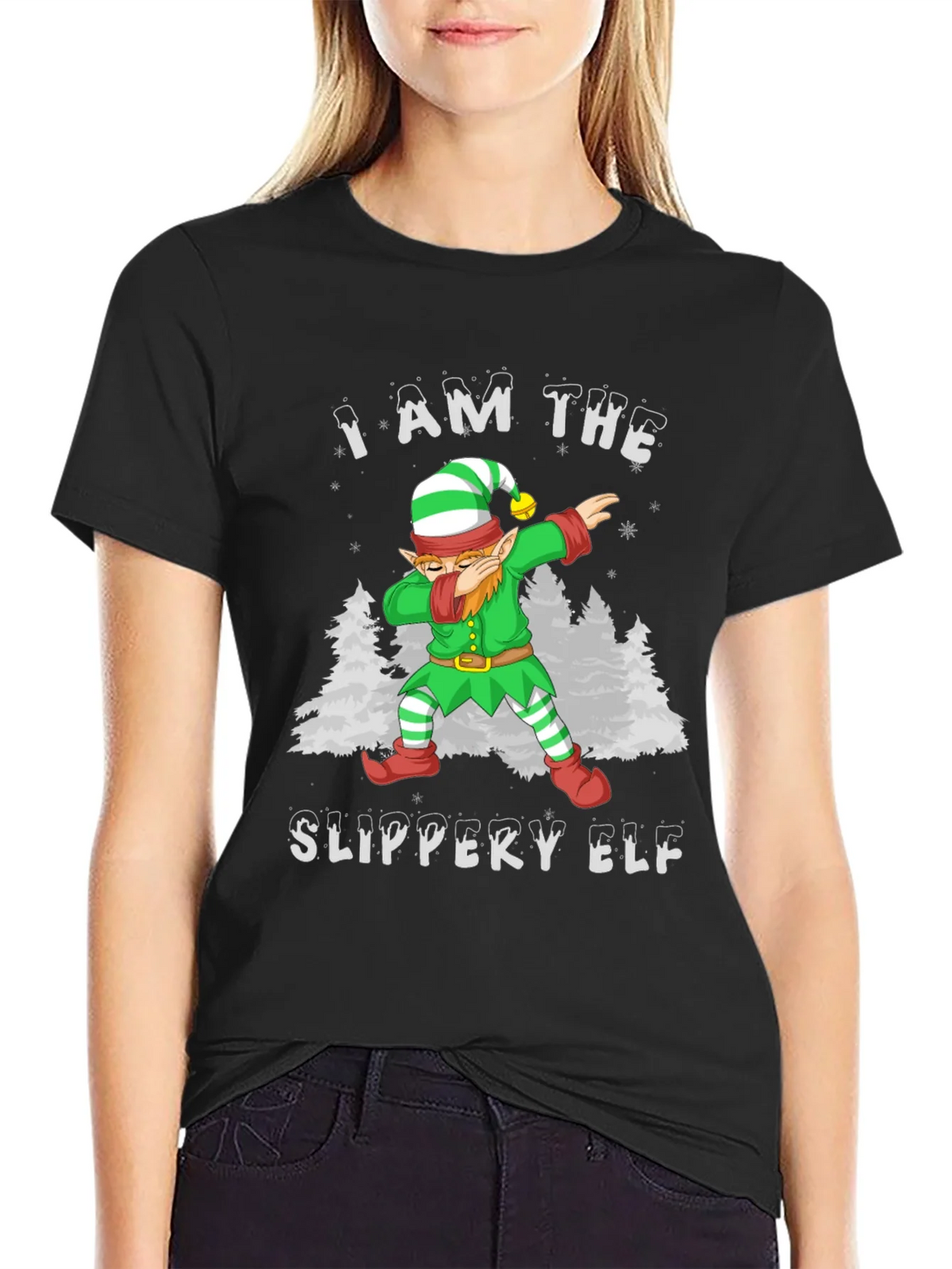 Slippery Elf Christmas Dabbing T-Shirt product image 2