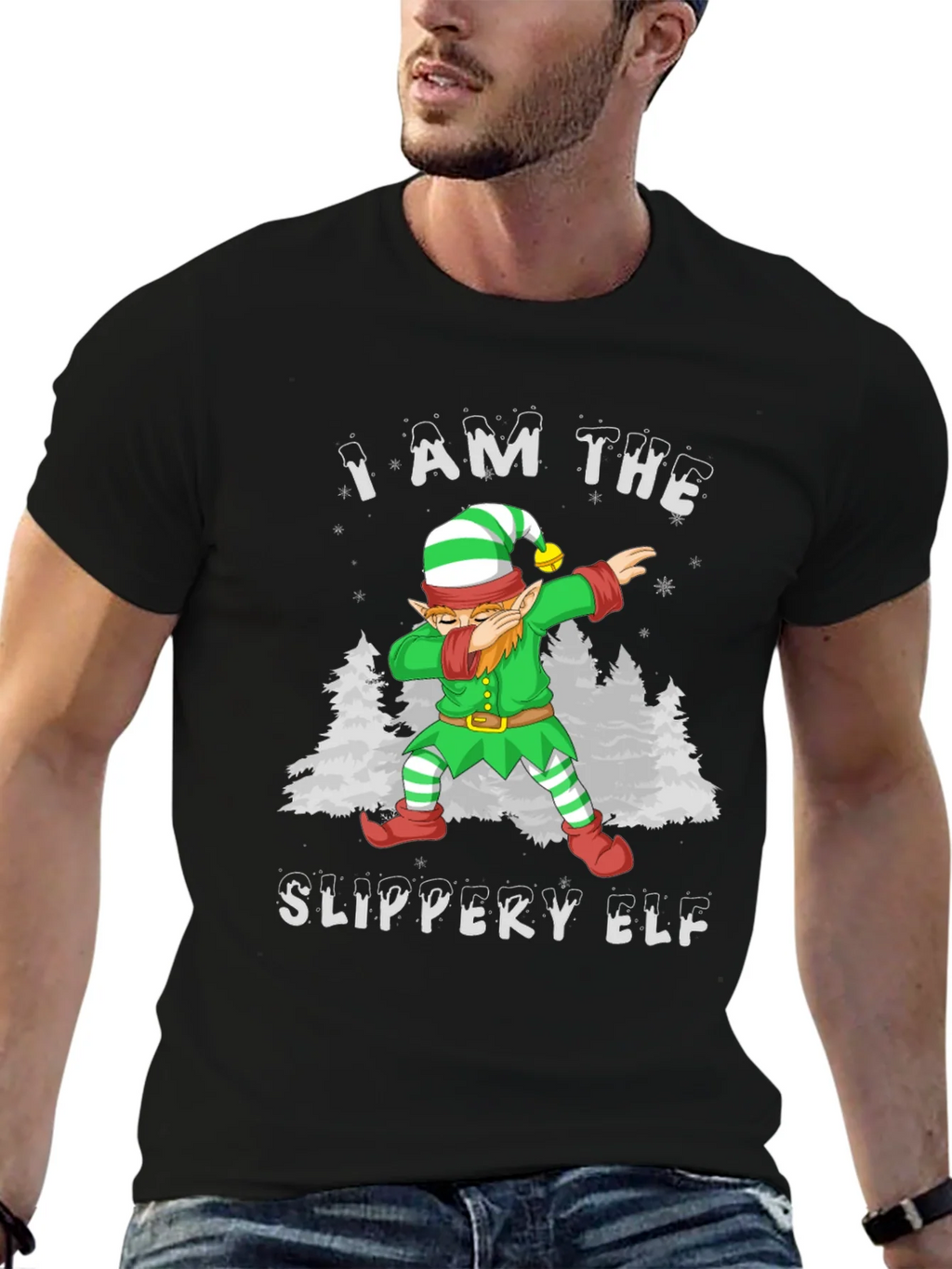 Slippery Elf Christmas Dabbing T-Shirt product image 6
