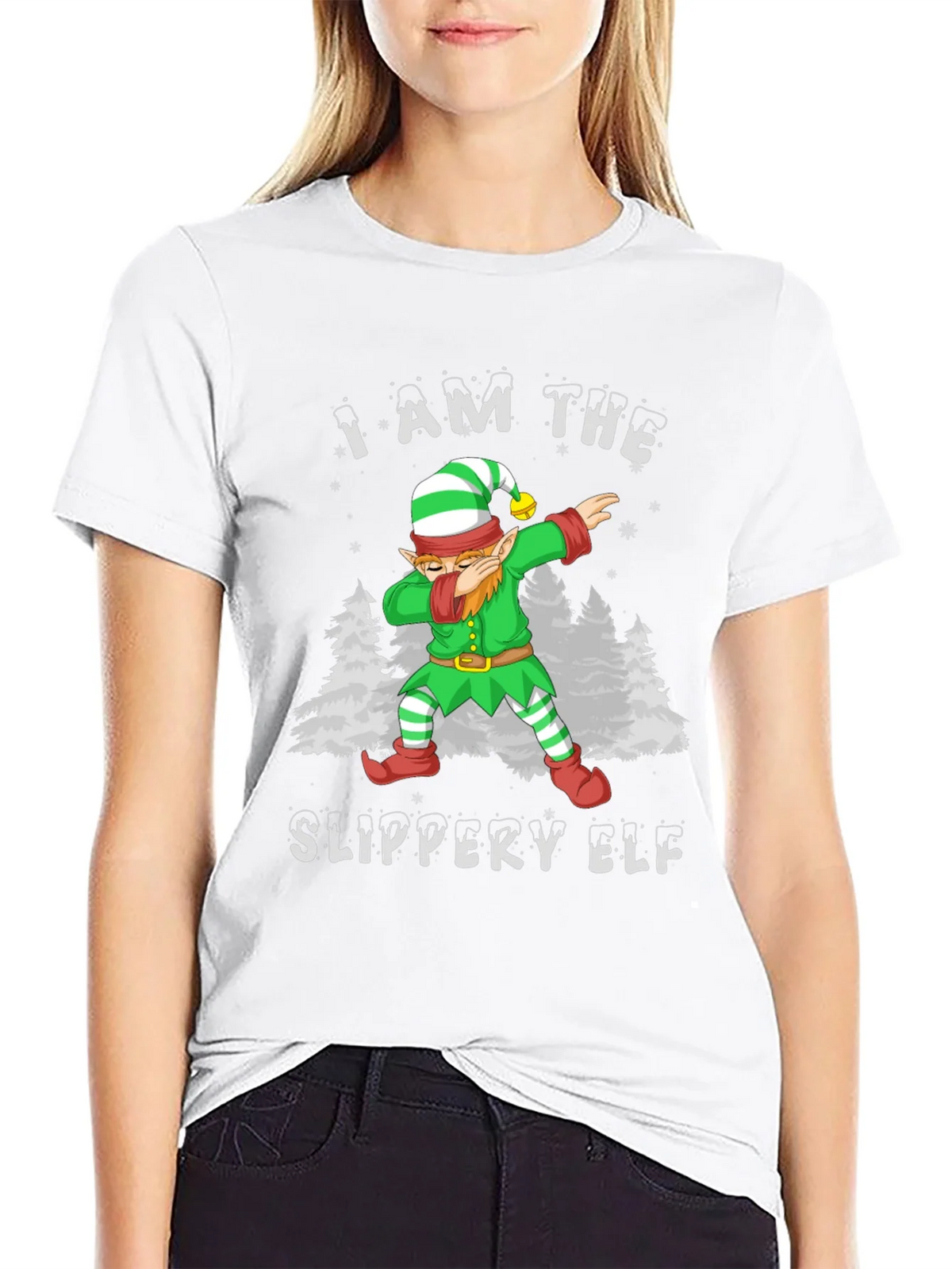 Slippery Elf Christmas Dabbing T-Shirt product image 8