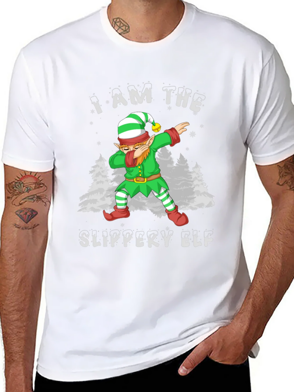 Slippery Elf Christmas Dabbing T-Shirt product image 7