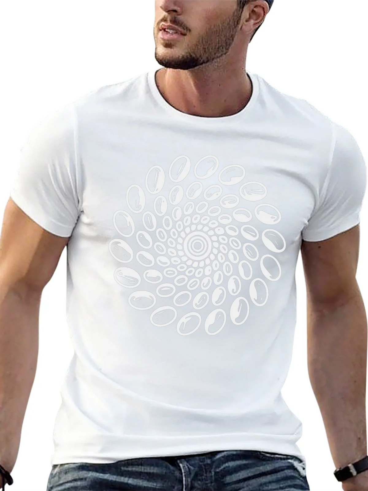 Spiral Optical Illusion Graphic Tee - Black product image 12