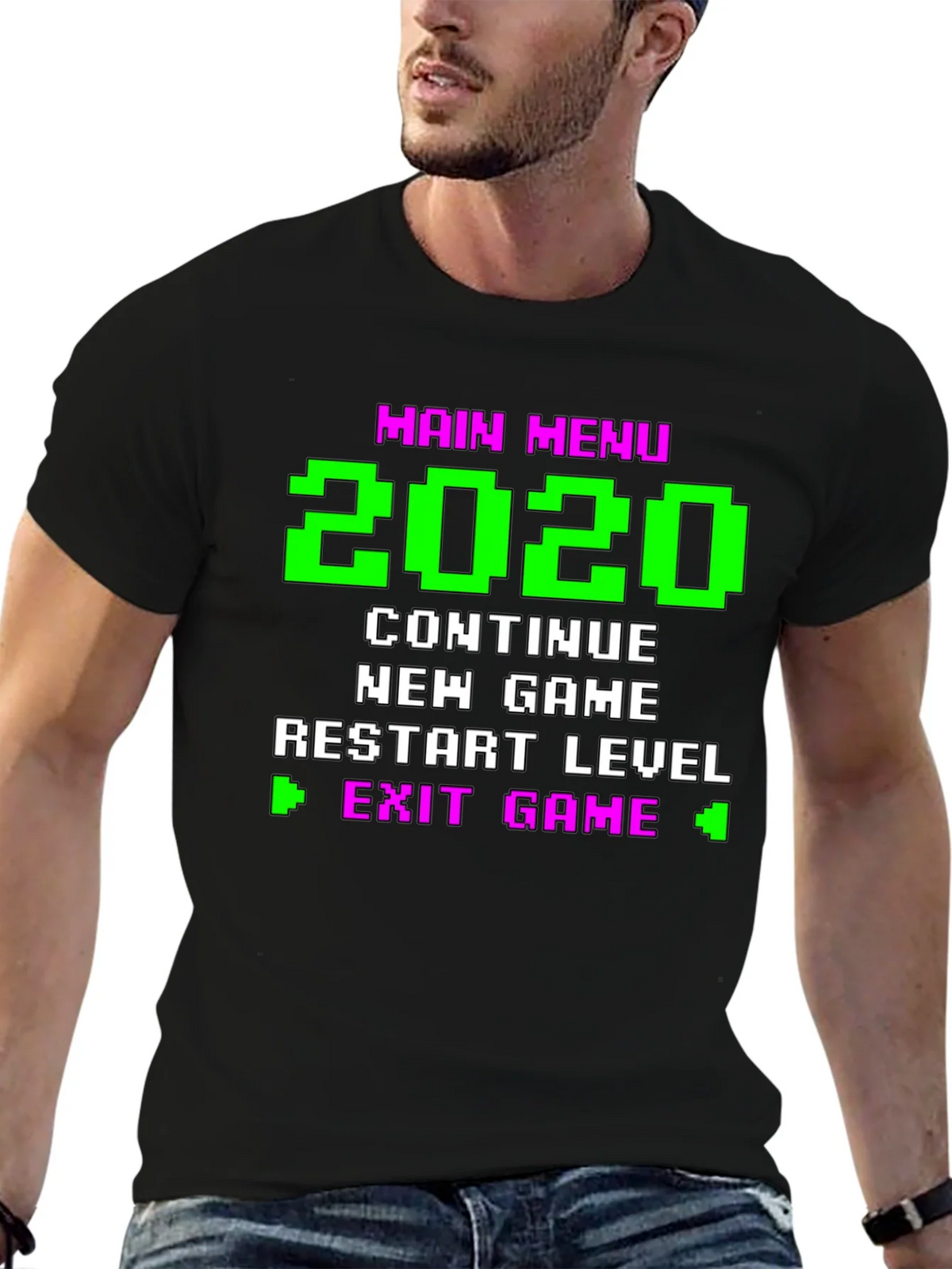 Retro Gamer Menu T-Shirt - 2020 Continue New Game product image 6