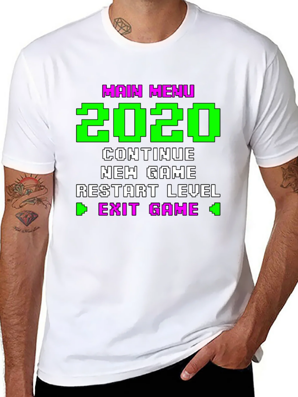 Retro Gamer Menu T-Shirt - 2020 Continue New Game product image 7