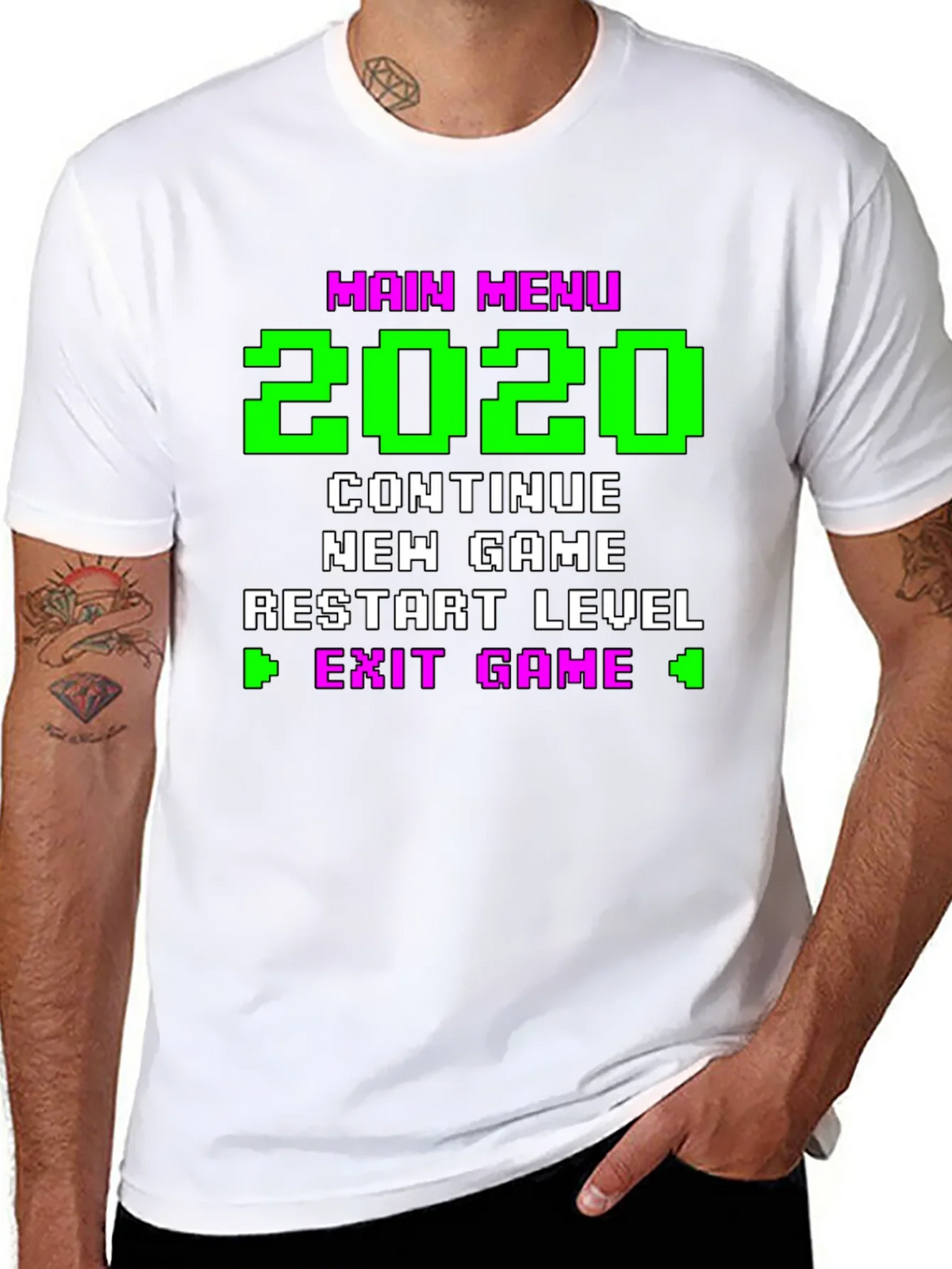 Retro Gamer Menu T-Shirt - 2020 Continue New Game product image 7