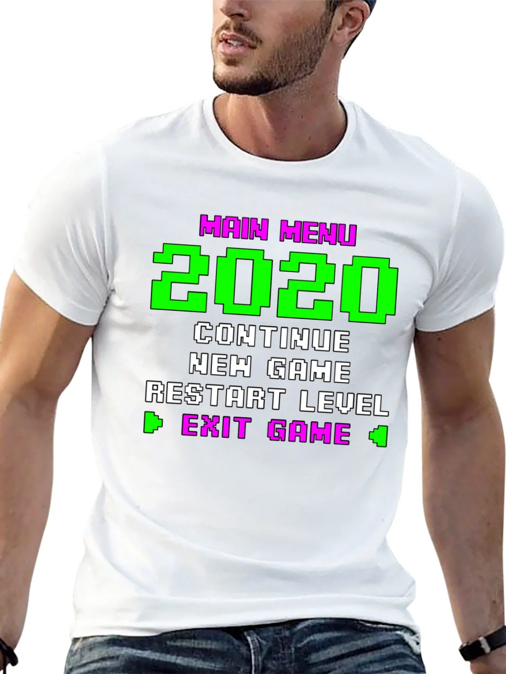 Retro Gamer Menu T-Shirt - 2020 Continue New Game product image 12