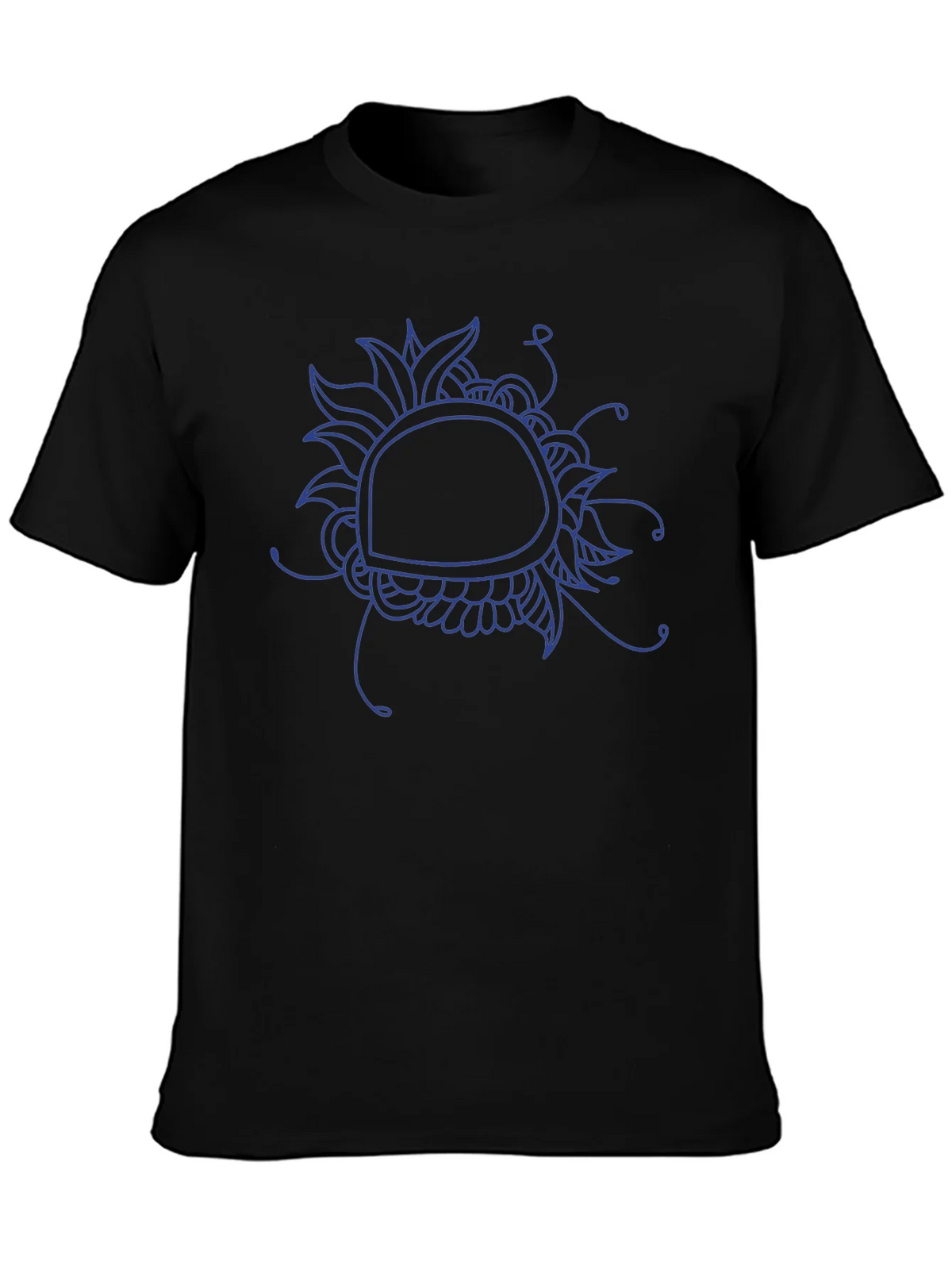 Abstract Floral Graphic Tee - Black Cotton Blend product image 6
