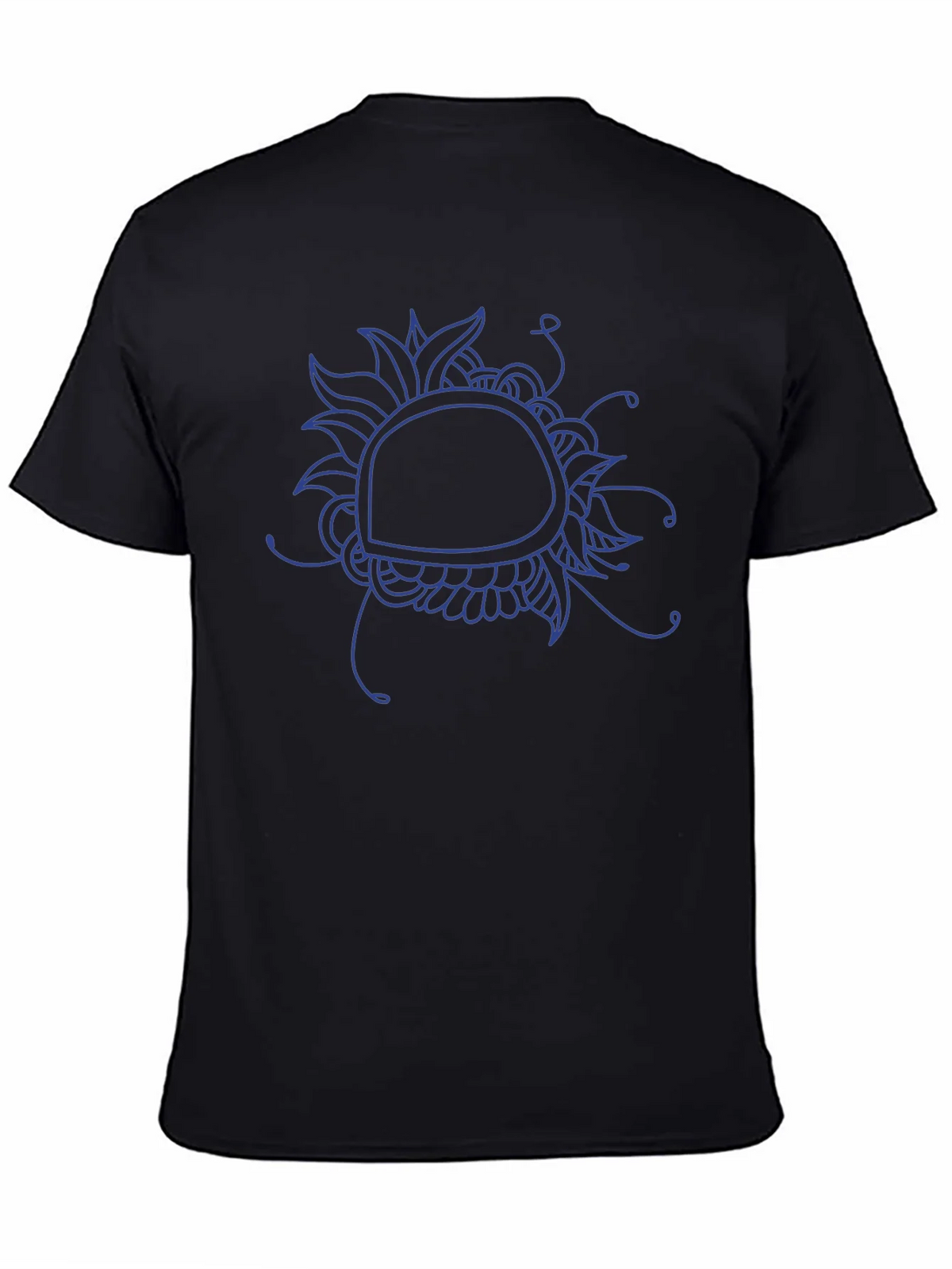 Abstract Floral Graphic Tee - Black Cotton Blend product image 7