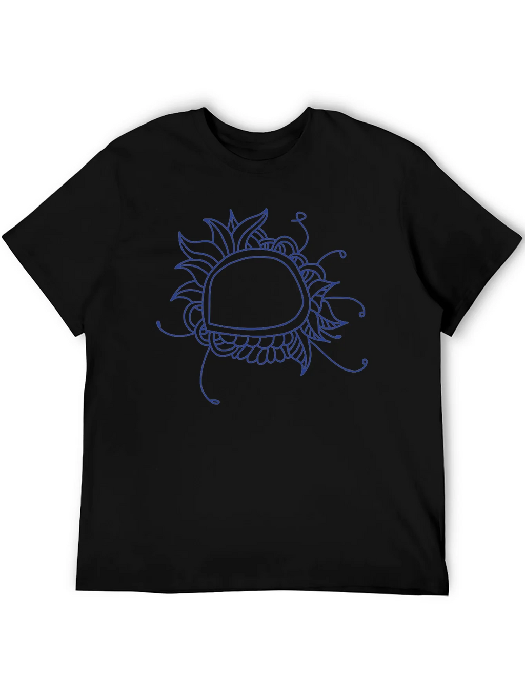 Abstract Floral Graphic Tee - Black Cotton Blend product image 8