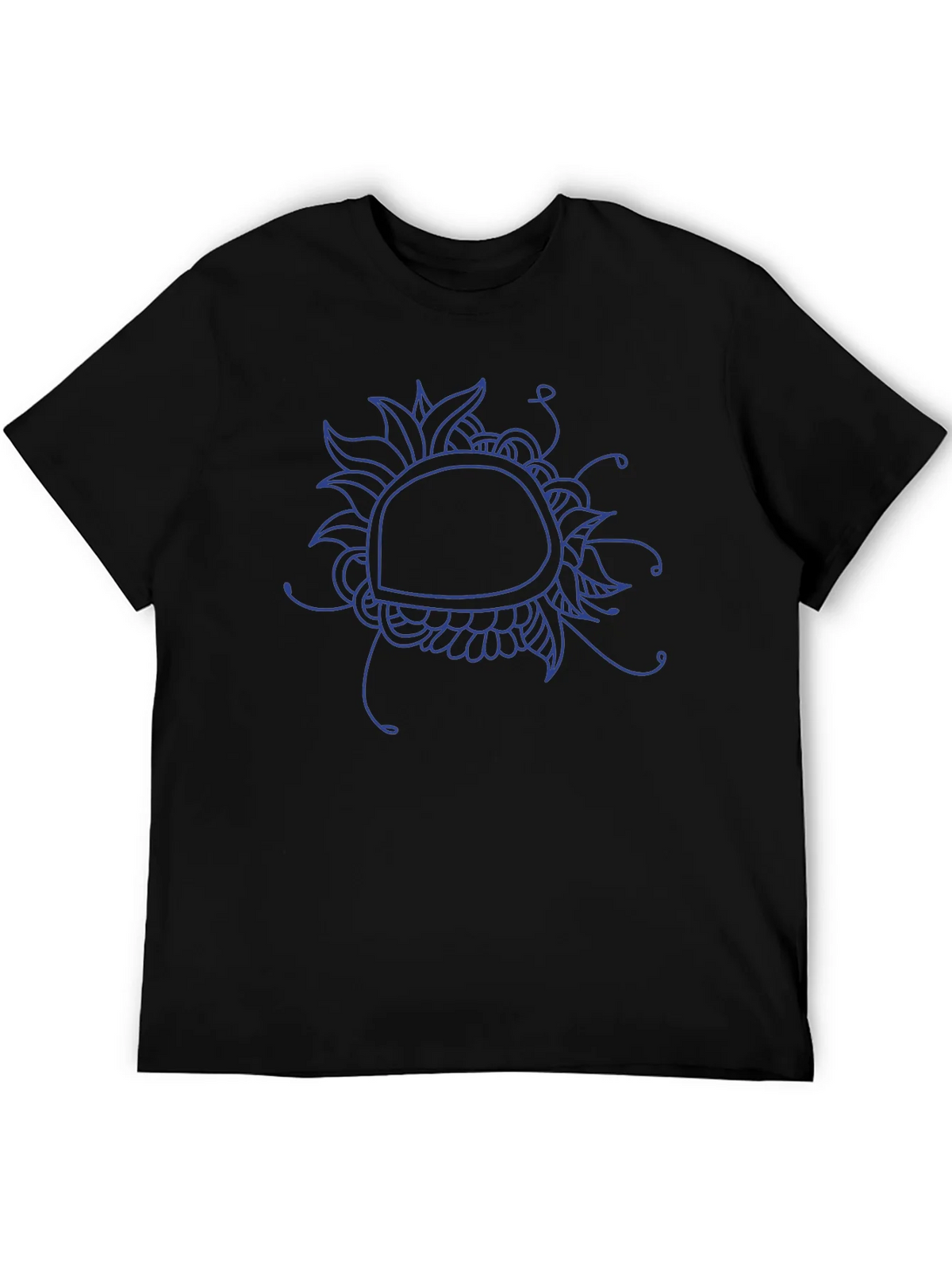 Abstract Floral Graphic Tee - Black Cotton Blend product image 8