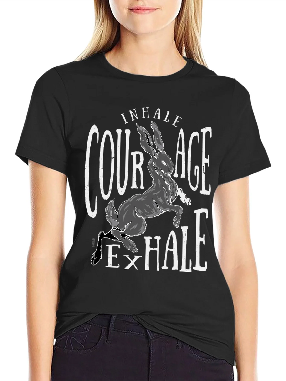 Courage Hare T-Shirt - Inhale Exhale product image 2